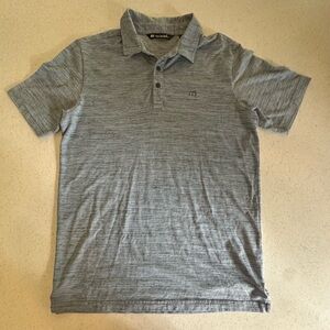 Travis Mathew Men’s Med. Blue Polo Shirt 45% Cotton Soft! Lightweight Golf